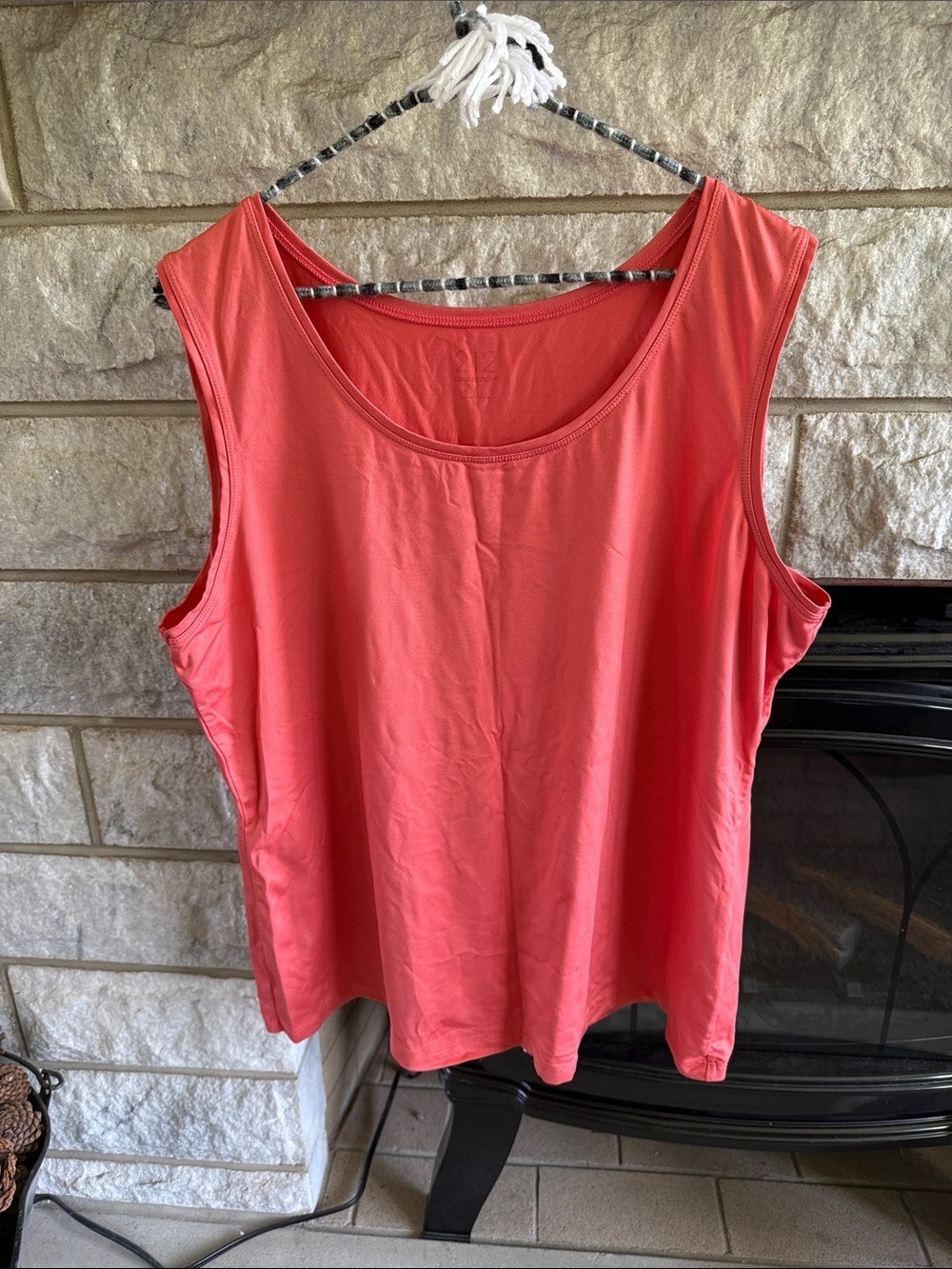 Women’s 212 Collection Sleeveless Scoop Neck Tank Top - Coral XL